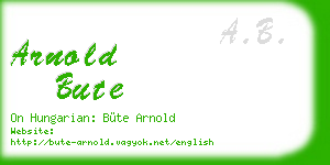 arnold bute business card