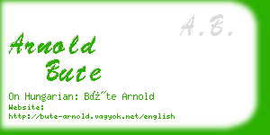 arnold bute business card